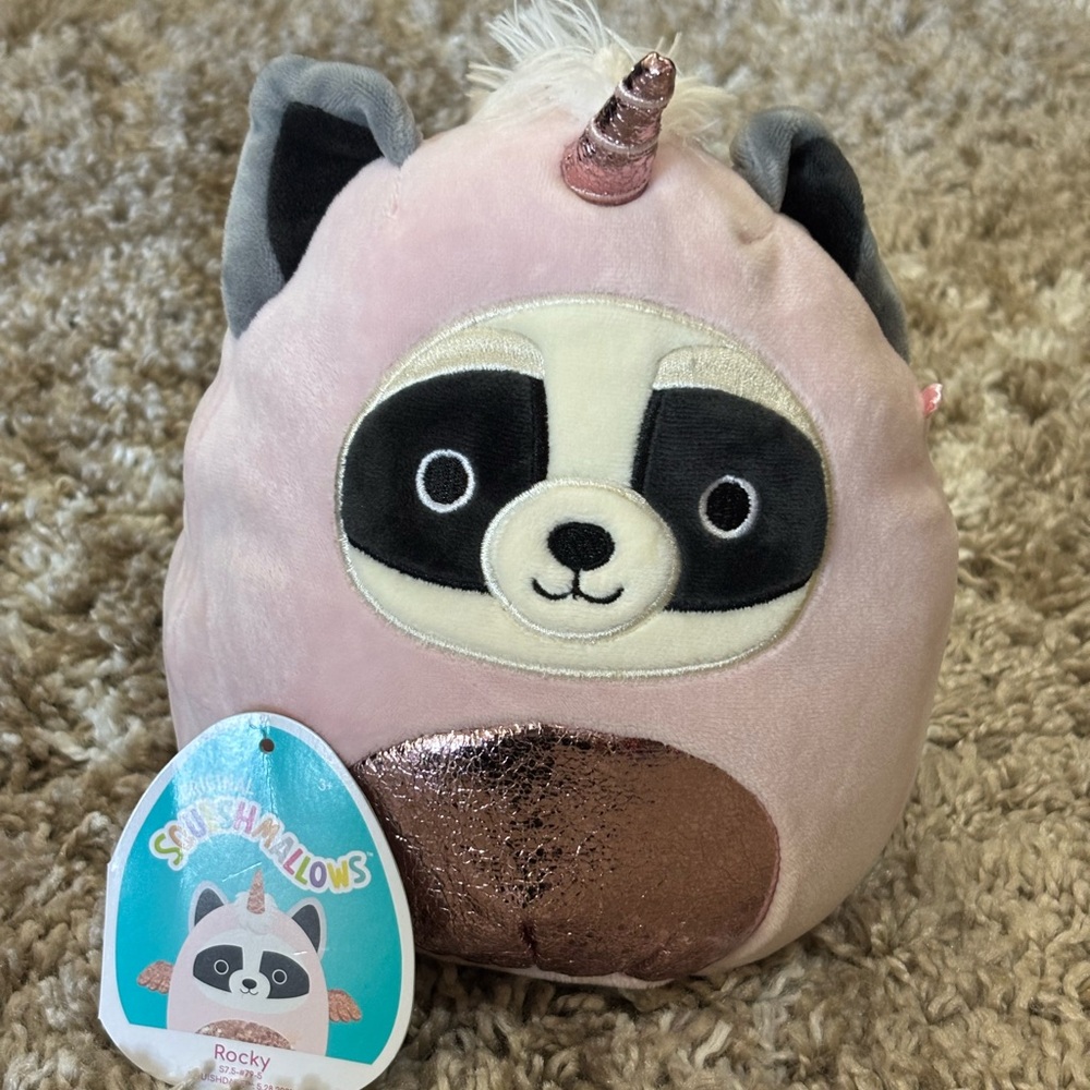 Squishmallows Pink and Gray Unicorn Panda Plush (7.5 inch)